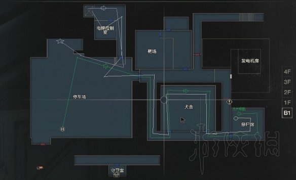 《生化危机2重制版》克莱尔表关警察局路线地图标注及说明 4