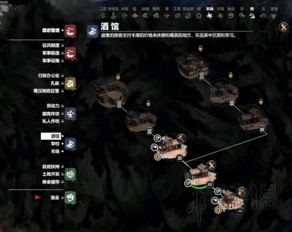 《全面战争三国》水系建筑效果介绍 水系科技树效果一览 2